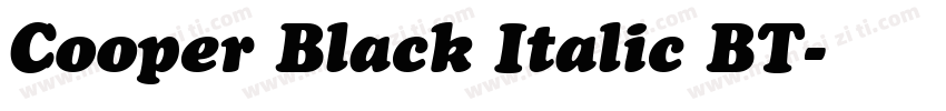 Cooper Black Italic BT字体转换